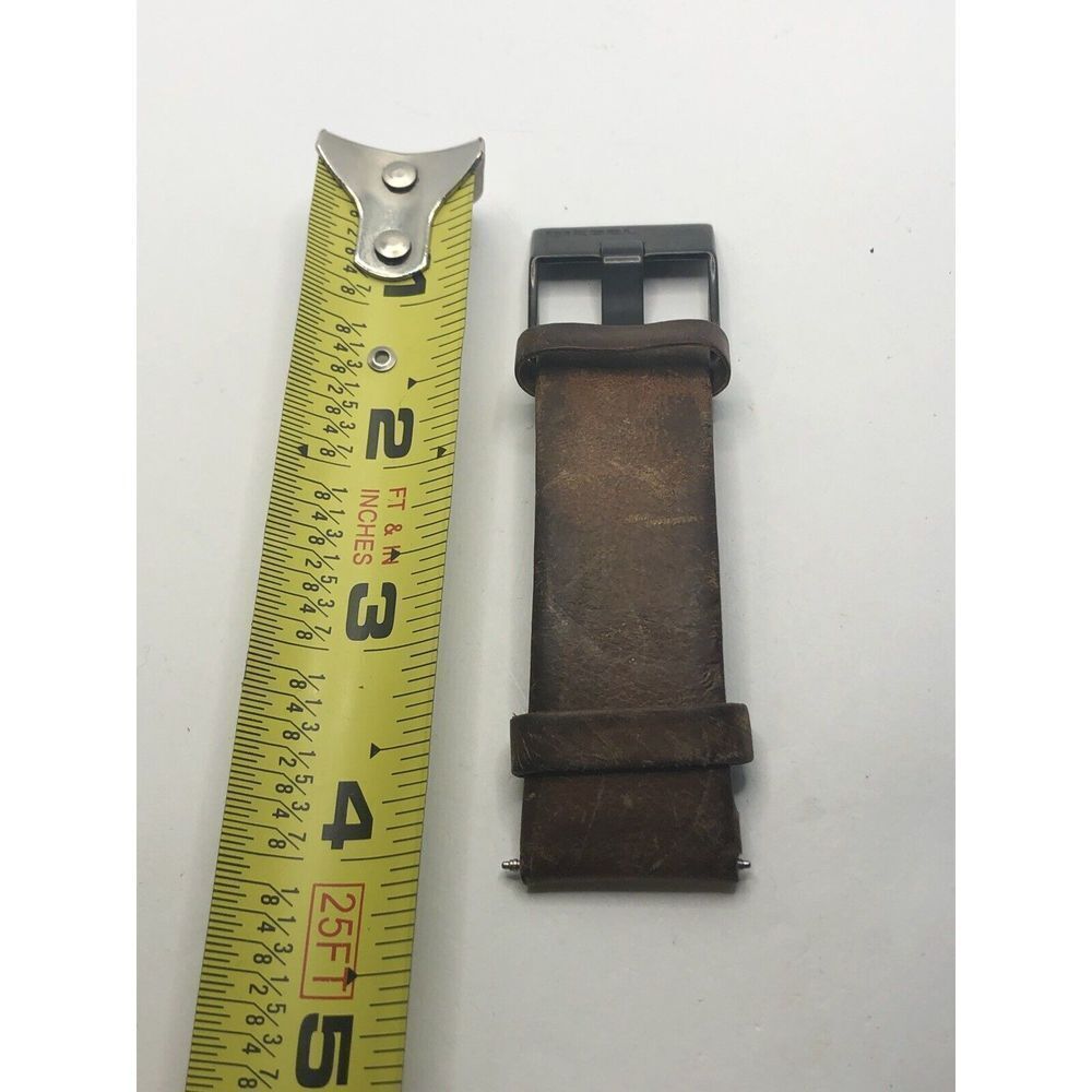 Diesel Watch Parts Half Band 2 Piece Leather Brown 22mm PY197